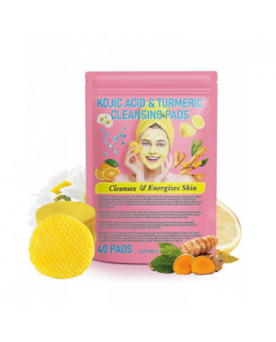 1-3x Tampons nettoyants au curcuma Soins doux de la peau Exfoliation quotidienne