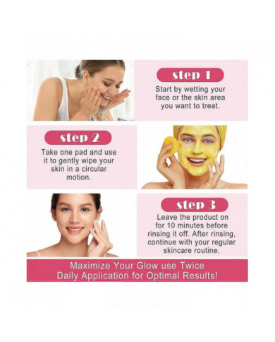 1-3x Tampons nettoyants au curcuma Soins doux de la peau Exfoliation quotidienne