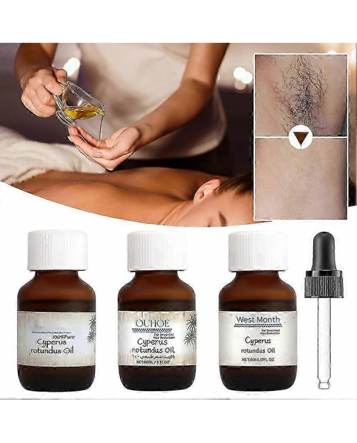 Huile de Cyperus Rotundus Pour l’épilation Ralentissement/réduction Huile de croissance des poils du corps Huile [...]