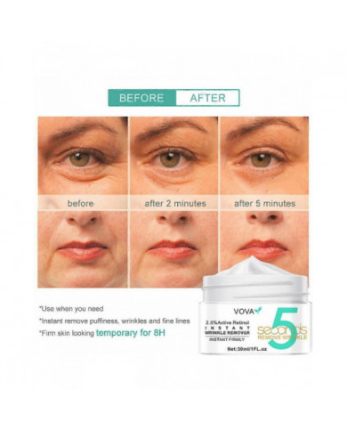 5 Secondes Rides Éliminer Crème Visage Instantanée Raffermissant Sérum Anti-Âge 3Pcs