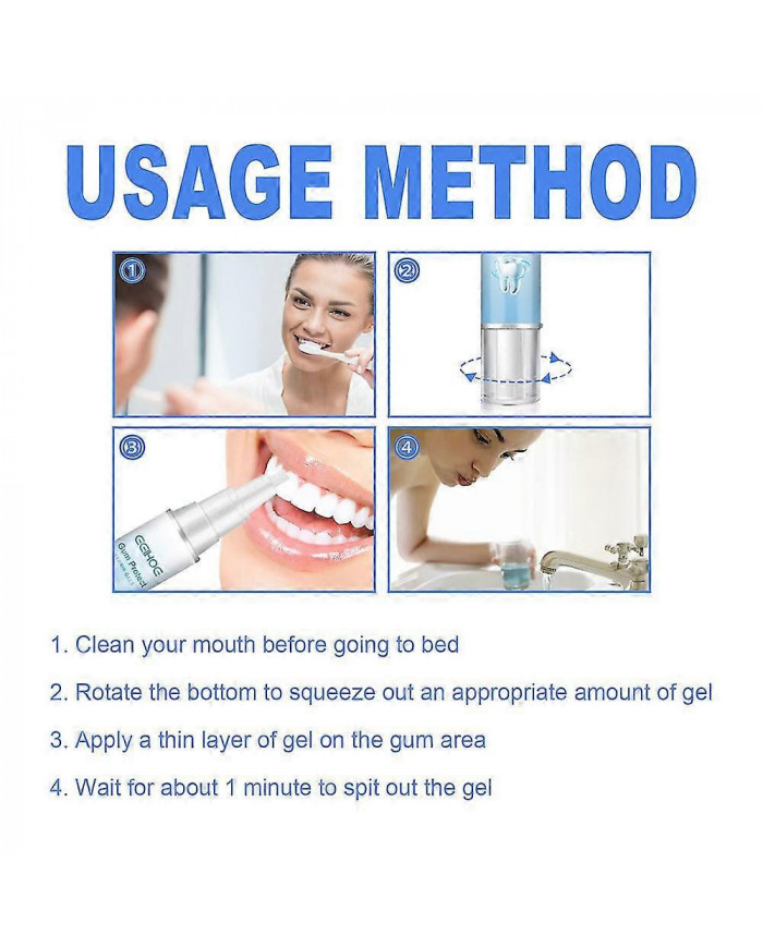 3pcs Gencive Réparation Gel Reconstruire Renforcer Blanchir Enlever L’inflammation de l’haleine Dent Buccale [...]