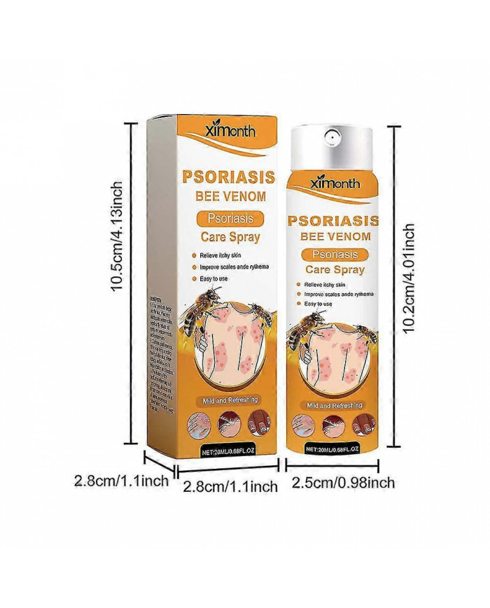 Spray de venin d’abeille pour psoriasis Liquides de soins corporels anti-démangeaisons portables pour tous les [...]