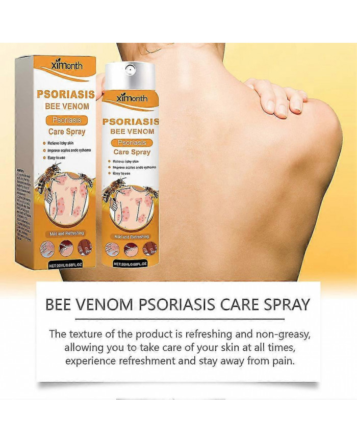 Spray de venin d’abeille pour psoriasis Liquides de soins corporels anti-démangeaisons portables pour tous les [...]