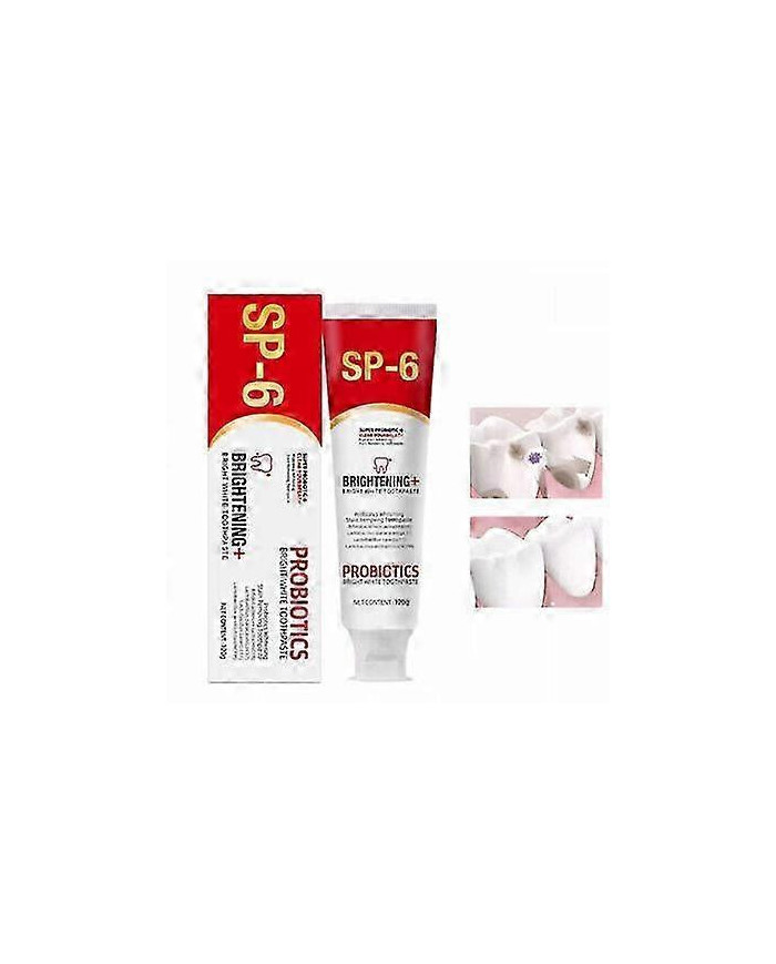 1-3X Sp-6 Dentifrice éclaircissant probiotique, dentifrice de soin nettoyant en profondeur