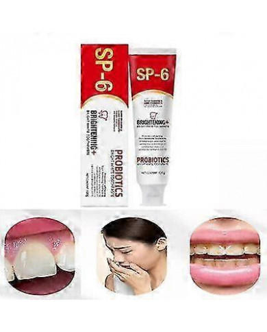 1-3X Sp-6 Dentifrice éclaircissant probiotique, dentifrice de soin nettoyant en profondeur