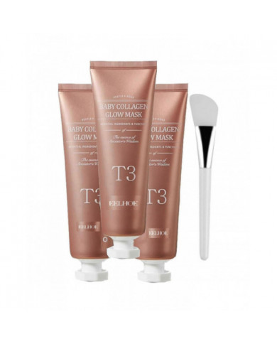 T3 Baby Collagen Glow Mask - Masque facial Soin de la peau pour anti-âge, anti-âge, pores infusés de Reallagen, [...]