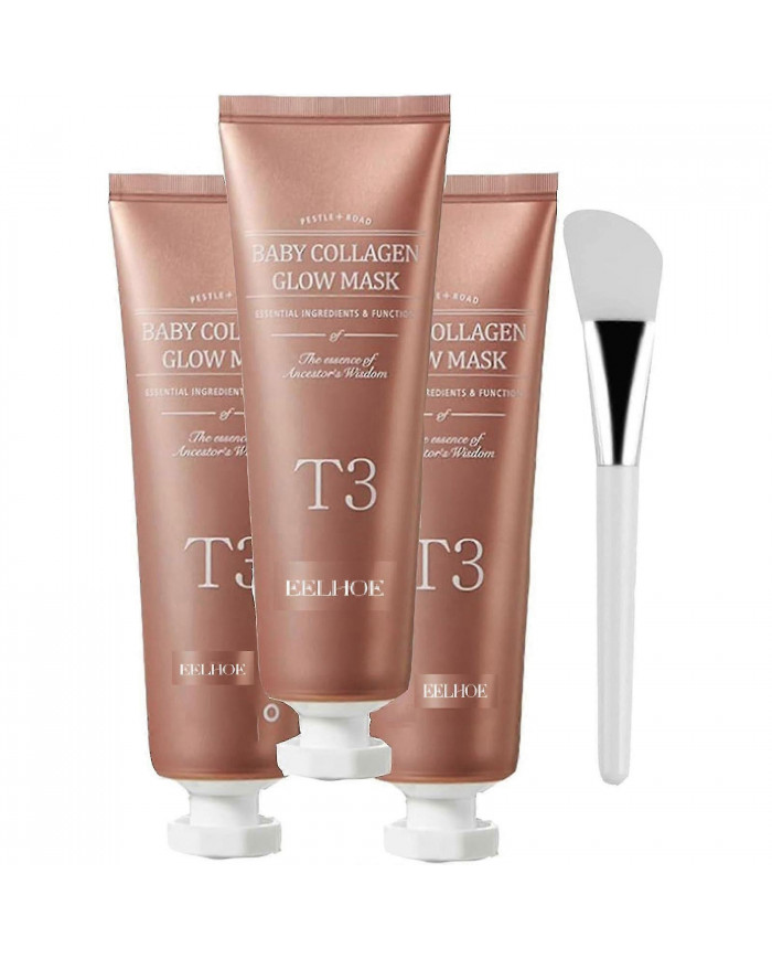 T3 Baby Collagen Glow Mask - Masque facial Soin de la peau pour anti-âge, anti-âge, pores infusés de Reallagen, [...]