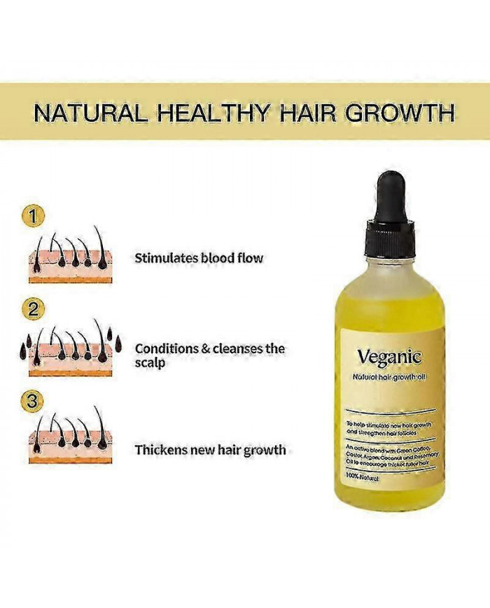 Huile de croissance des cheveux naturelle végétalienne, huile de croissance des cheveux végétalienne, huile [...]