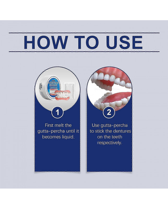 Ensemble de prothèses dentaires en silicone, Kit de regarnissage de prothèses dentaires souples, ensemble de [...]