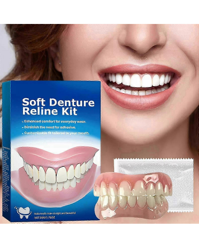 Kit de regarnissage en silicone de prothèse dentaire Perfect Fit Regarnissage de prothèse dentaire souple pour [...]