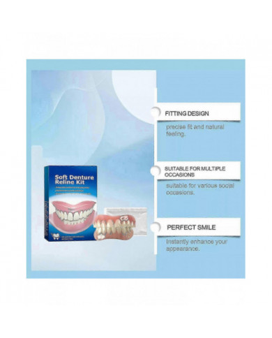 Kit de regarnissage en silicone de prothèse dentaire Perfect Fit Regarnissage de prothèse dentaire souple pour [...]