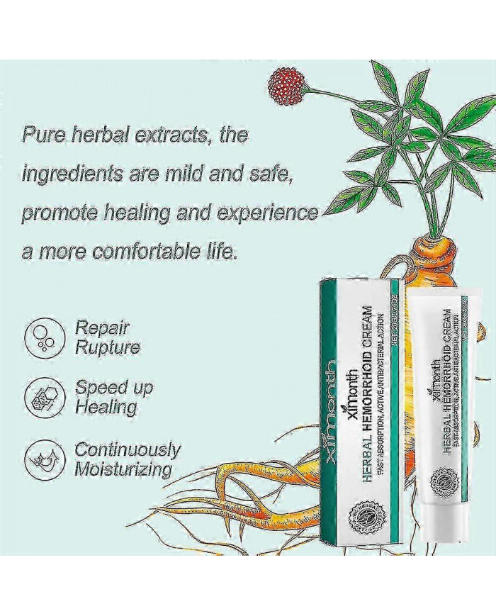 Crème d’hémorroïdes pour hommes et femmes, traitement à base de plantes, 1-3pcs