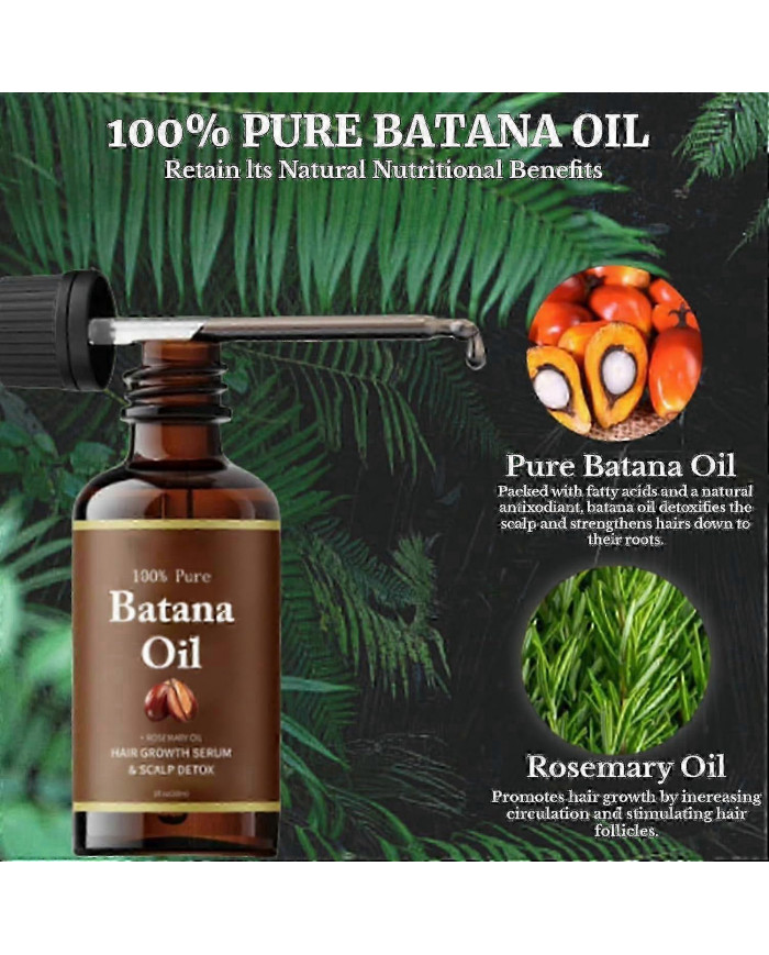 2x Huile Batana au romarin pour la croissance des cheveux - Nourish Scalp Detox For Strong