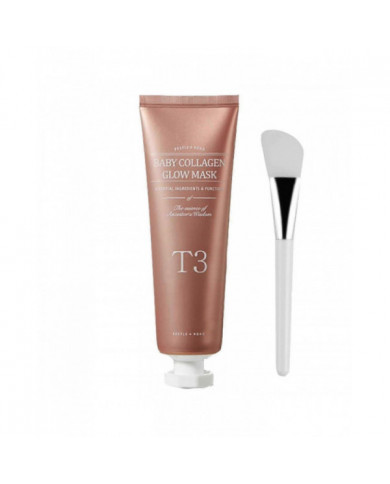Masque éclat au collagène pour bébé T3,Masque au collagène T3 pour le visage,Peel off au collagène T3 Ma