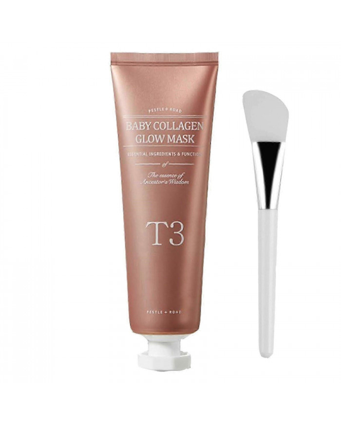 Masque éclat au collagène pour bébé T3,Masque au collagène T3 pour le visage,Peel off au collagène T3 Ma