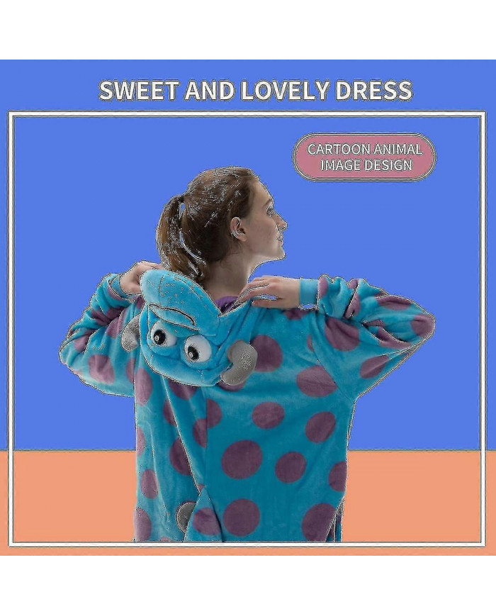 Snug Fit Unisex Adult Onesie Pajamas, Flannel Animal One Piece Halloween Costume Sleepwear Homewear S