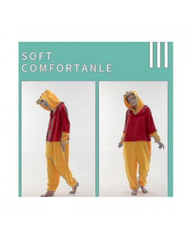 Snug Fit Unisex Adult Onesie Pajamas, Flannel Animal One Piece Halloween Costume Sleepwear Homewear S