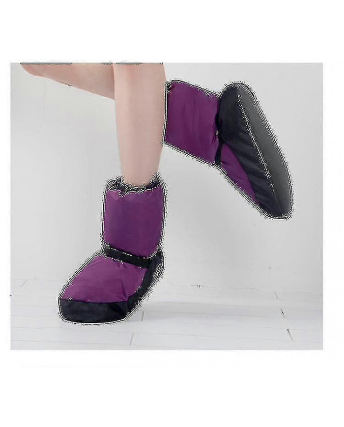 Ballet chaud Chaussures de danse Femmes rembourrées Bottes d'exercice courtes Chaussures en coton