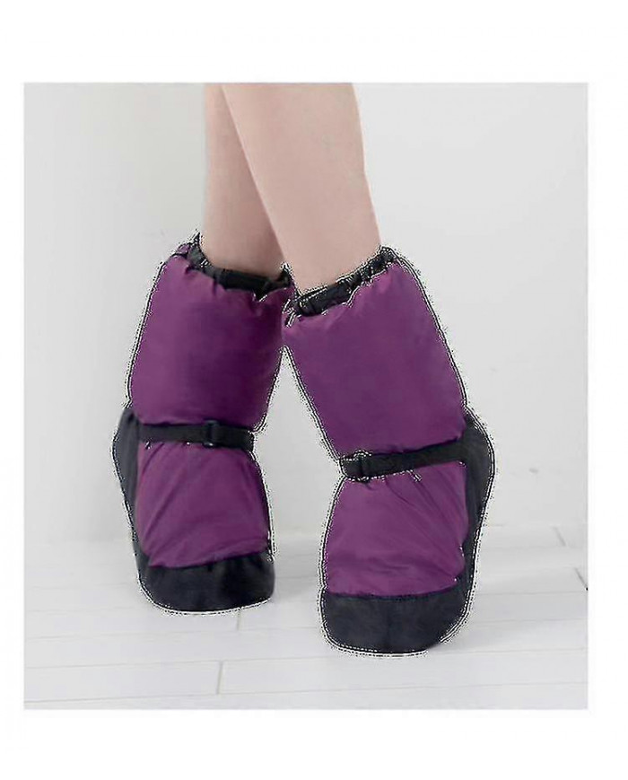Ballet chaud Chaussures de danse Femmes rembourrées Bottes d'exercice courtes Chaussures en coton