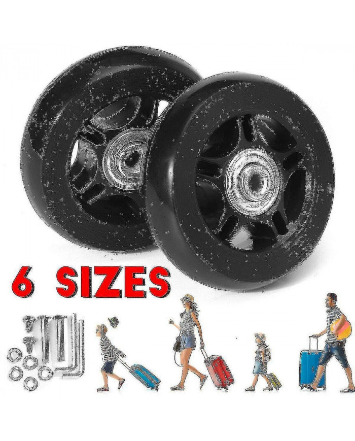 Silent Trolley Case Valise Universal Wheel Rubber Runner Valise Bearing Repair Kit -45mm * 18mm-bebetter