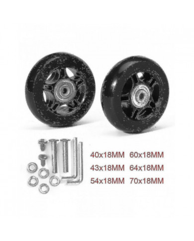 Silent Trolley Case Valise Universal Wheel Rubber Runner Valise Bearing Repair Kit -45mm * 18mm-bebetter