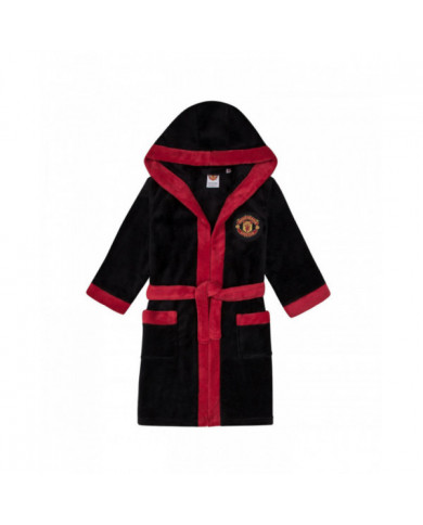 Manchester United Boys Robe de chambre Robe à capuche Fleece Kids OFFICIAL Football