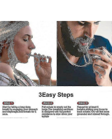 2x Collier Respirer Arrêter de Fumer, Collier Soulagement de l’Anxiété Lacadevpe, Collier Respiration Aide Arrêter [...]