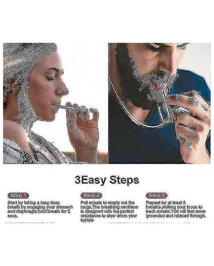 2x Collier Respirer Arrêter de Fumer, Collier Soulagement de l’Anxiété Lacadevpe, Collier Respiration Aide Arrêter [...]
