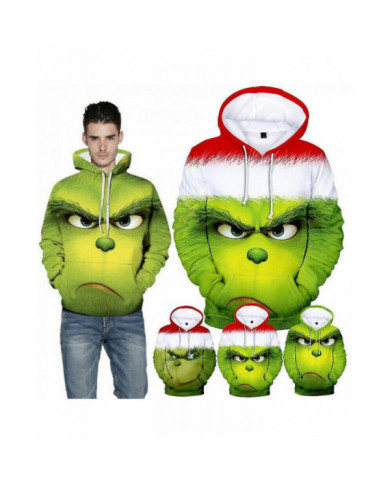 3d Grinch Sweat à capuche Hommes Femmes Casual À Capuche Pull Sweatshirt Amis Noël Cadeau Xhy