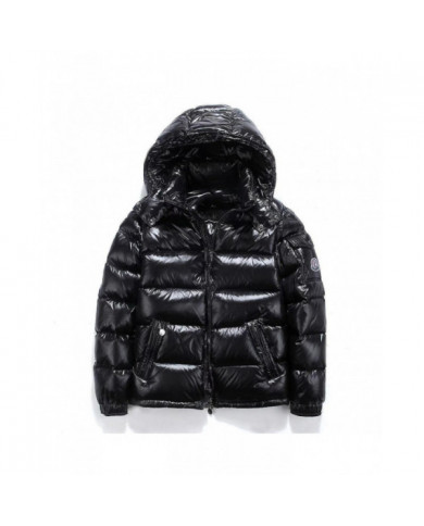 2024 mooncoo Mâle Dames Short Down Jacket Couple Épais à Capuche Couple Assorti Loose Korean Students Coat Tide Service