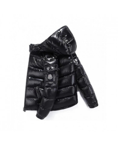 2024 mooncoo Mâle Dames Short Down Jacket Couple Épais à Capuche Couple Assorti Loose Korean Students Coat Tide Service