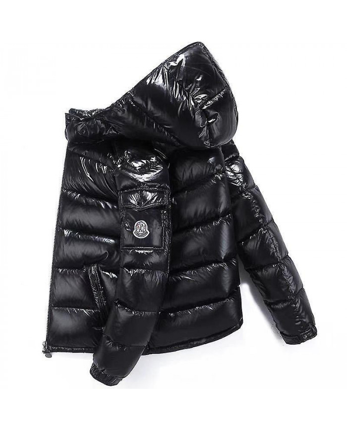 2024 mooncoo Mâle Dames Short Down Jacket Couple Épais à Capuche Couple Assorti Loose Korean Students Coat Tide Service