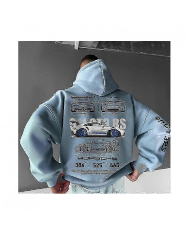 Porsche 911 Sweat à capuche Auto Print Hoodies Unisexe