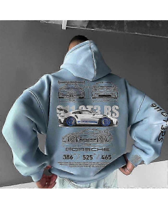 Porsche 911 Sweat à capuche Auto Print Hoodies Unisexe