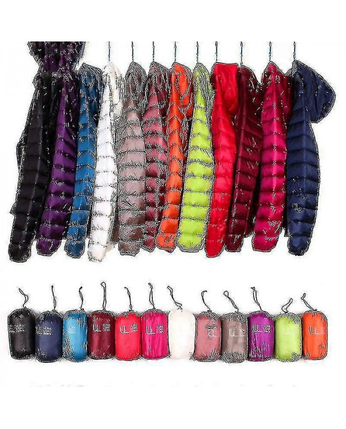 Femmes Ultra Light Down Jacket Whie Duck Down Hooded Jackets Manches Longues Chaud Slim Coat Parka -bp