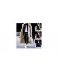 Veste d'hiver en fourrure épaisse pour hommes mi-longue Plus Size Design Outwear Cadeau idéal pour les hivers extrêmes