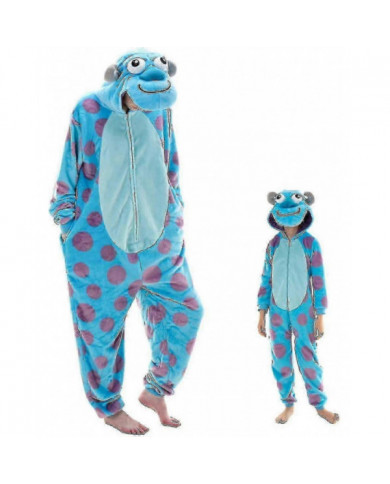 Snug Fit Unisexe Adult Onesie Pajamas, Flanelle Cosplay Animal One Piece Halloween Costume Sleepwear Homewear K