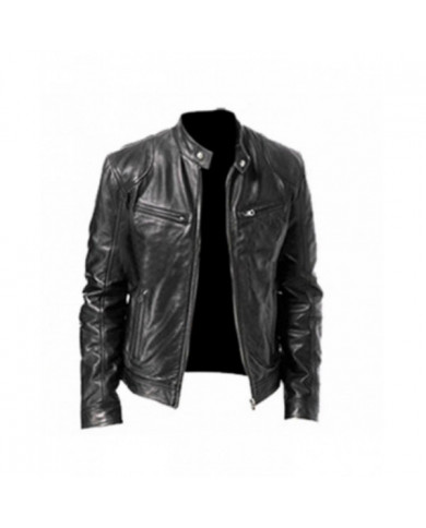 Noir / marron / kaki / rouge Veste en cuir Soft Long Sleeve Casual Clothes Manteau pour Home Bedroom Office