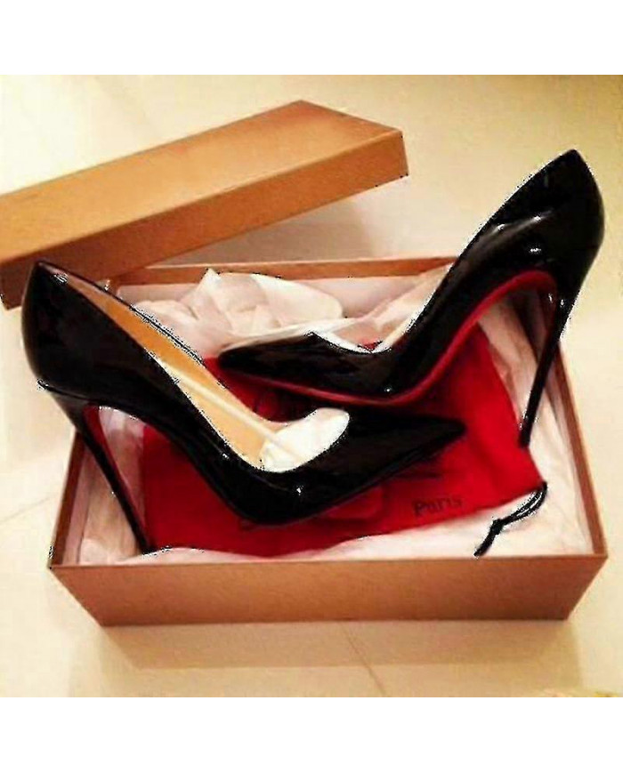 Escarpins sexy à fond rouge pour femmes - Chaussures fines à talons hauts à bout pointu (6 cm / 8 cm / 10 cm) - [...]