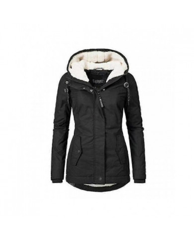 Imperméable à l’eau Chaud à capuche Manteau d’hiver Thickend Polaire Doublé Coton Manteau Pour Femmes