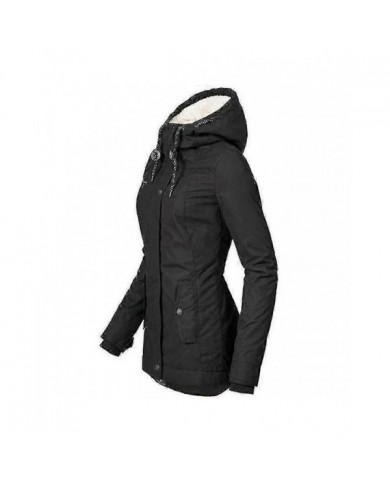 Imperméable à l’eau Chaud à capuche Manteau d’hiver Thickend Polaire Doublé Coton Manteau Pour Femmes