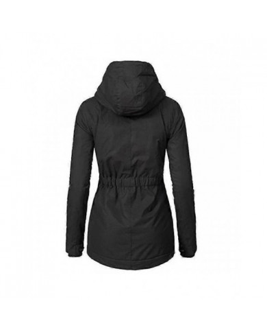 Imperméable à l’eau Chaud à capuche Manteau d’hiver Thickend Polaire Doublé Coton Manteau Pour Femmes