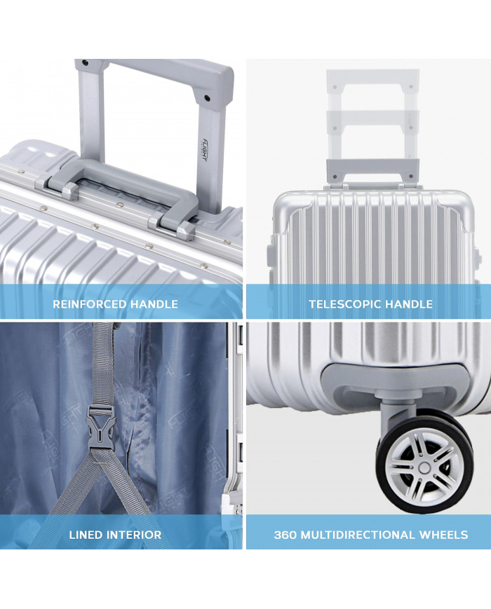 Valises de voyage très durables Enregistrement dans les bagages de cabine Abs Hard Shell Carry On Valises haut de gamme