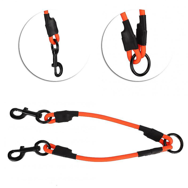 Dog Leash for Outdoor Walking,PVC Waterproof, Metal Buckle, 8mm Length, Orange
