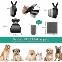 Portable Pet Toilet Waste Pickup With Bag Dispense, Sanitary Waste Pick Up For Dog And Cat