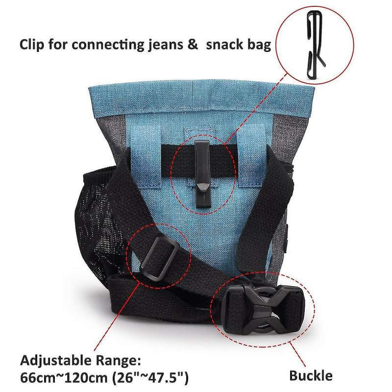 Sac de friandises pour chien avec taille adjable, pochette de sac Wal pour animaux de compagnie avec sac de caca