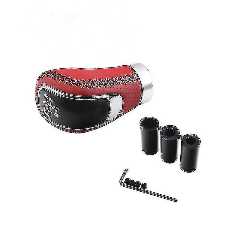 Manuel universel en cuir Voiture Gear Stick Shift Knob Shifter Levier de vitesses Pièces de levier de vitesse