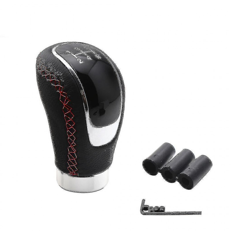 Manuel universel en cuir Voiture Gear Stick Shift Knob Shifter Levier de vitesses Pièces de levier de vitesse
