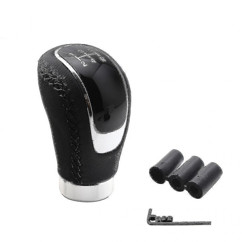 Manuel universel en cuir Voiture Gear Stick Shift Knob Shifter Levier de vitesses Pièces de levier de vitesse