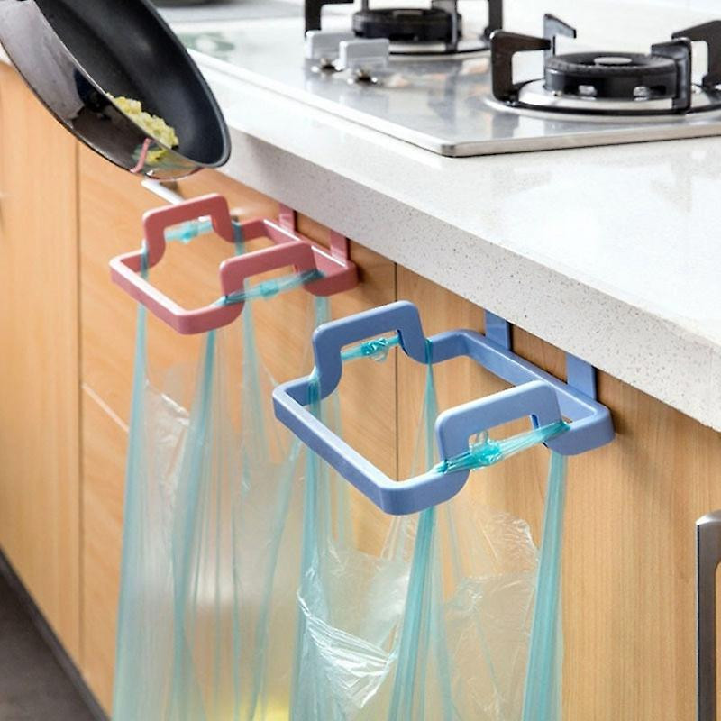 Good Load Capacity Hanging Trash Bag Rack Plastic Towel Holder Garbage Bag Rack Kitchen Gadgets JIKAIX